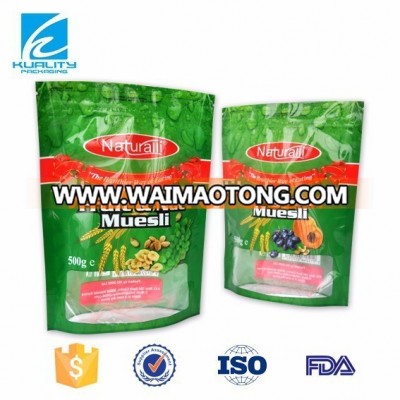 SAFETY FOOD GRADE ziplock plastic food packing bags for dry fruit packaging