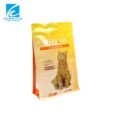 Customized printing laminated flat bottom  pet food packaging bags