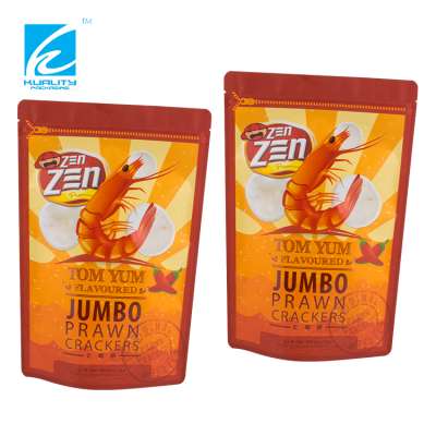 Food grade stand up pouch with zipper laminated packaging bag for chip snack