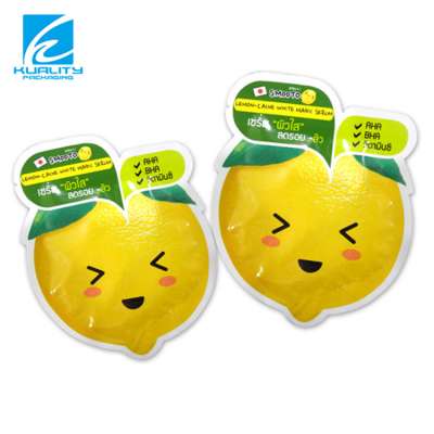 Food Grade Hot drink packaging plastic custom printed shaped pouch bag for lemon juice