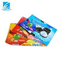 Custom printed plastic packaging bag laminated three side seal bags for cookies