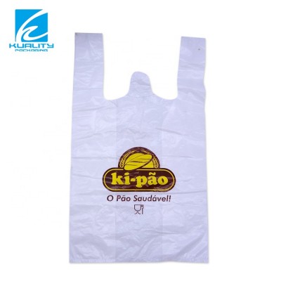 Eco-friendly custom print plastic t shirt shopping storage bag