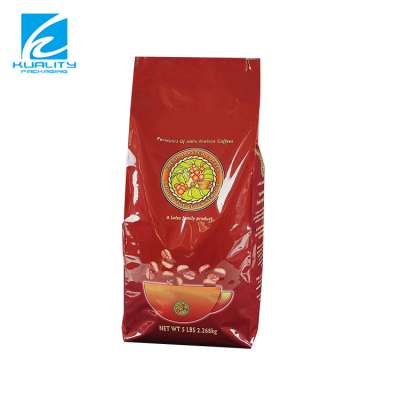 Plastic packaging laminated side gusset coffee bag