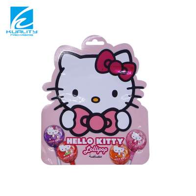 Heal Seal plastic packaging bag custom printed shaped pouch bag for lollipop