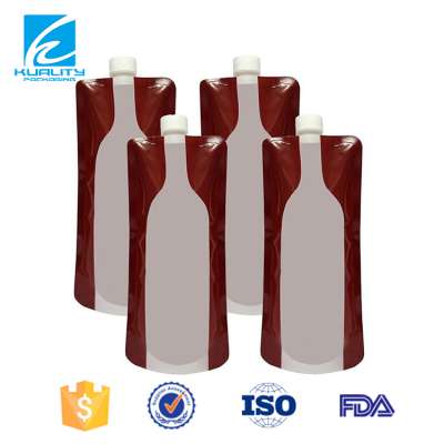 NEW! ! !BOPP plastic tequila wine pouch liquid packaging in China factory